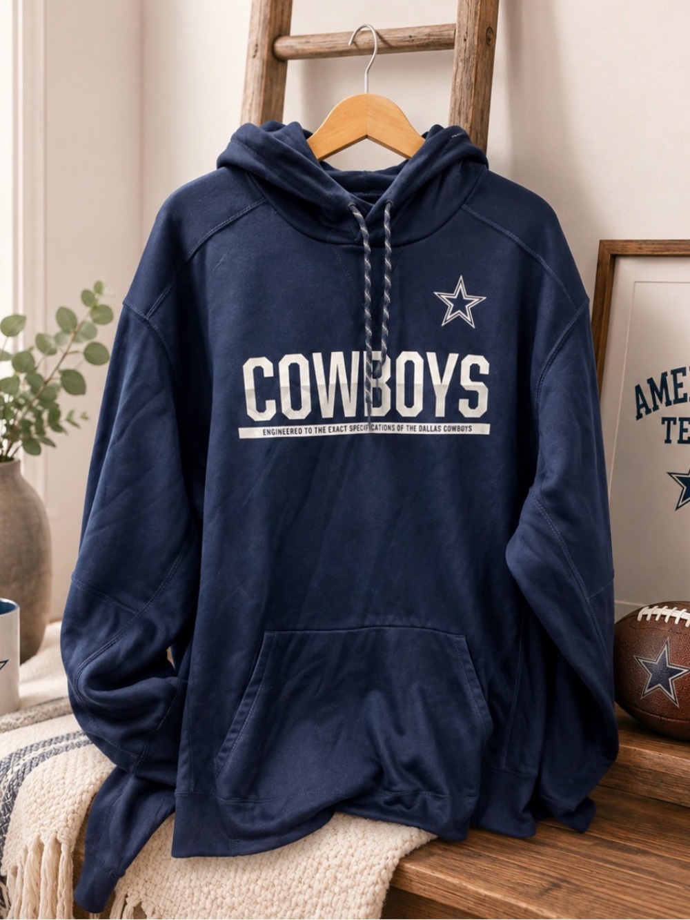 Dallas cowboys size xxl men’s blue hoodie